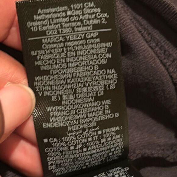 Yeezy Gap Collab Tee Shirt Black Mock Neck Mens Size M Oversized Streetwear New - Picture 9 of 11